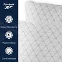 Reebok Charcoal Breeze Pillow 2 Pack, Queen Size, RBK Fresh Pillows with Cooling Airflow, Odor Neutralizing & Moisture Wicking, Moderate Firm Support for Side, Back & Stomach Sleepers GRS Certified, 20 inches x 28 inches