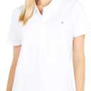 Tommy Hilfiger Women's Classic Short Sleeve Core Pique Polo (Standard and Plus Size) (XX-Large, White)