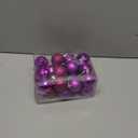 Christmas Balls,24PCS Ornaments for Xmas Tree,1.57INCH Hanging Ball for Small Christmas Tree Decorations,Party Decorations (Purple)