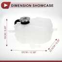 1 Set Engine Coolant Reservoir Water Expansion Tank for Dodge Journey 2009-2020 2.4L Coolant Radiator Reservoir Bottle with Cap No.5058455AD