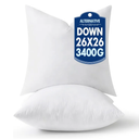 26x26 Pillow Inserts,Down Alternative Pack of 2 Euro Decorative Throw Pillows for Sofa Couch Bed, Ultra Soft Fluffy Bed Sleeping Form