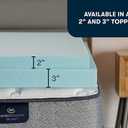 Serta ThermaGel Cooling, Pressure-Relieving Memory Foam Mattress Topper, 2 Inch, Twin, Made in The USA