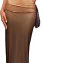 PRETTYGARDEN Women's Summer Wedding Guest Dress Strapless Tube Top Maxi Bodycon Long Floral Mesh Beach Vacation Party Dresses