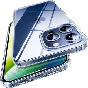 TORRAS Crystal Clear Case for iPhone 15 Pro Max Case, [Ultra-Thin] [Anti-Yellowing] [12FT Military Drop Protective] Slim Soft Silicone TPU Cover for iPhone 15 ProMax Phone Case 6.7 Inch, Clear