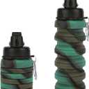 Collapsible Water Bottle for Adults, Boys, Students, Kids, Reusable Silicone Foldable Water Bottles for Travel Camping Hiking, Portable Sports Water Bottle, Camouflage