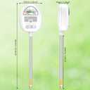 [Upgraded] Soil Moisture Meter, 4-in-1 Soil pH Tester, Moisture/Light/Nutrients/pH Meter for Gardening, Lawn, Farming, Indoor & Outdoor Plants Use, No Batteries Required, Gifts for Plants Lover (White)