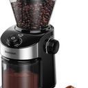 SHARDOR Electric Burr Coffee Grinder for Home Use, Coffee Bean Grinder for 32 Grind Settings, 40-Second Adjustable Timer, One-Touch Start & Cleaning Button, Black