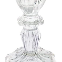 Glass Candlestick Holder - Decorative Taper Candle Holder Stand for Indoor or Outdoor Dining, Elegant Dinner Party Decorations, Birthday, Garden, Wedding, Home Dcor