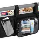 Double Stroller Organizer for Bob Duallie Jogger City Mini GT2 and Jeep, Double Baby Stroller Caddy Accessories with 2 Cooler Pockets, Heavy Duty Parent Double Jogging Stroller Organizer (Empty Bag)