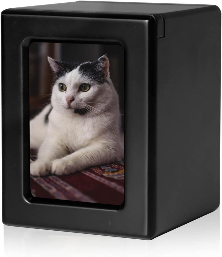 PCS Pet Urns for Dogs Ashes, Dog Photo Urn, Pet Cremation Box, Urns for Dog Ashes, Dog Ashes Urn Black-Small (S(0-25lbs))