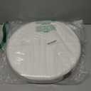 Shinnwa Round Chair Cushion, Dual-Layer Memory Foam Seat Pad, Soft Lumbar Support Pillow for Chairs, White, 16"x16"x2"