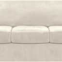 FantasDecor 4 Piece Sofa Velvet Couch Covers for 3 Cushion Stretch Slipcover with Individual Seat Cushion Elastic Furniture Protector for Pets, Machine Washable (Sofa, Ivory)