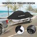NEVERLAND Jet Ski Cover Jet Ski Covers 2 3 Seater 135'' to 145"(Black) | Waterproof Trailerable UV Resistant Heavy Duty with 2 Air Vents