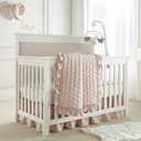 Levtex Baby - Heritage Crib Bed Set - Baby Nursery Set - Blush Velvet - Rich Velvet - 4 Piece Set Includes Quilt, One Fitted Sheet, Changing Pad & Skirt/Dust Ruffle