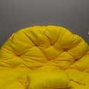 Waterproof Hanging Egg Chair Cushions Outdoor Yellow Egg Swing Pads Thick Hammock Basket Seat Pad with Headrest Pillow Outdoor Papasan Chair Cushion 45 * 45in