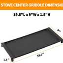 Upgraded WB31X24738 Griddle Replacement Parts for GE Stove Parts WB31X49806 Cast Iron Center Griddle Plate WB31X24998 19.5" x 9" General Electric Gas Range Burner Griddle GE Cooktop Flat Top Pan