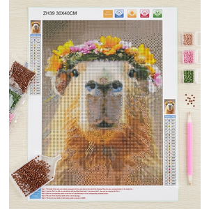 2 Pack DIY 5D Diamond Art Painting Cute Animals 12x16 Inch for Adults Beginners. Round Full Drill Rhinestone Embroidery for Home Wall Decoration