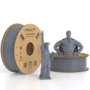 Creality Hyper PLA Filament 1.75mm Grey & Grey 2KG, 30-600mm/s High Speed PLA 3D Printer Filament, 1 Pack 1kg Spool(2.2lbs) PLA, Dimensional Accuracy +/-0.02mm, Fit Most FDM 3D Printer