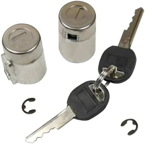 1 Pair Door Lock Cylinders & Keys for 1995-2000 Chevy GMC Truck C1500 C2500 C3500 K1500 K2500 K3500 Tahoe Suburban Yukon, for Exterior Door Handle 12549131