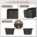 A-LuGei & 5 Size Tool Box Organizer Tray Divider Set, Black Bathroom Drawer Organizer Bin, Garage Organization and Storage Toolbox Rolling Tool Chest Cart Cabinet WorkBench Small Part