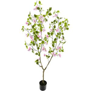 Artificial Tree Faux Bougainvillea Tree 6ft Tall Fake Bougainvillea Plant in Pot Fake Silk Tree Faux Plants Indoor(1pack)