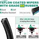 26" 16" 14" Windshield Wiper Blades Replacement for Acura RDX 2007-2018 Premium All Weather Front Rear Wipers Set - OEM Quality (Pack of 3)