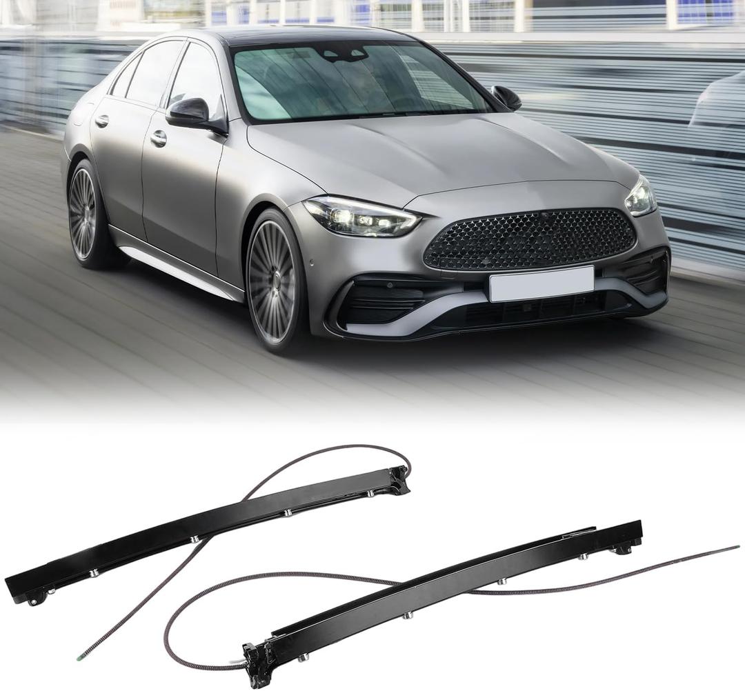 2 Pcs Sunroof Track Assembly Fit for 2015-2021 MD C-Class C300 Left+Right Panoramic Sunroof Sliding Tracks Repair Kit Replace OE A2057801100, A2057801200