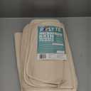 POLYTE 430 GSM Microfiber Quick Dry Lint Free Oversize Bath Towel Set, 6 Piece (Waffle Weave) (Light Beige)