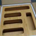 9-in-1 Bamboo Storage Bag Organizer with Cutter, Kitchen Drawer & Wall Mount Storage for Foil, Plastic Wrap, Gallon, Quart, Sandwich, Snack & Freezer Bags, Fits Rolls 12 Long, 2 Diameter