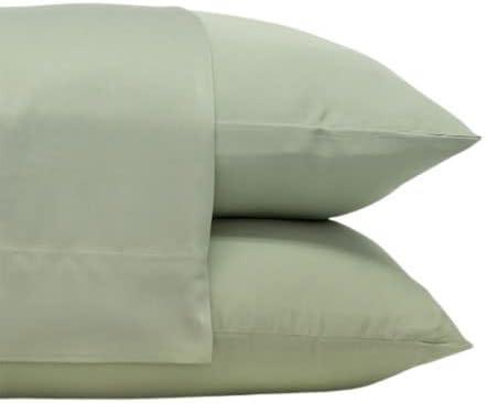 Cariloha Classic 2-Piece Twill Pillowcase Set | Sage | Standard | Viscose Material | Allergy Resistant, Thermal-Regulating & Extra Soft