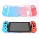 FYOUNG Switch Protective Case and Screen Protector Set, Dockable Cover Hard Shell for Switch Console Accessories, Travel-Friendly(Blue&Red, for Switch 1 6.3 inch)