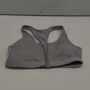 High Impact Front Closure Sports Bra for Women Post-Surgery Mesh Racerback Sports Bra High Support Workout Running Bras Grey SIZE L