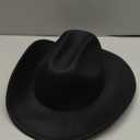 Western Cowboy Hat for Men Women - Wide Brim Cowgirl Fedora Hats , M