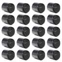 ZYAMY 20pcs 24/410 Black Disc Top Caps for Plastic Bottles, Empty Bottles, Durable Replacement Caps for Squeeze Bottles