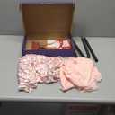 Skirfy Old Lady Costume for Kids, 100 Days of School Granny Outfit Kit with Wig, Cane and Other Dress Up Accessories (M(4.4-4.7ft,Age 6Y-8Y))