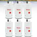FS20121 Fuel Water Separator Cartridge (6 Pack) Compatible with Cummins B6.7 L9 QSB QSL Stage V Engines 10 Micron High Efficiency Replacement Filter, 5444245 5528103