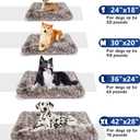 ULIGOTA Dog Bed Crate Pad Plush Soft Dog Crate Bed for Small Medium Large Dogs and Cats Washable Anti-Slip Kennel Crate Mats for Sleeping and Anti Anxiety S