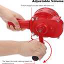 Sumnacon Hand Crank Siren Manual Operated Air Raid Siren with Foldable Handle for Sporting Events, Emergency Sturdy Waterproof Aluminum Alloy Tornado Sirens Portable Loud Volume Emergency Sirens, Red