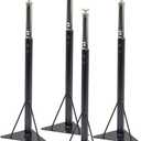 Schooled Classroom Activity Table Leg s- Pack of 4 - Adjustable Height Tubular Legs for Students of All Ages, Standard - 21" - 30", Black