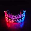 Futuristic Glasses:Cool Cyberpunk Led Light Up Glasses  Futuristic Rave Style With Glow In The Dark Glasses,Led Visor 7 Colors & 2 Modes For Men