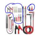 Goupchn Multimeter Test Leads Kit 21PCS Digital Electrical Testing Probes Set with Alligator Clips SMD IC Test Hook Clips Test Tweezer Replaceable Precision Sharp Probes