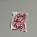 Ibuclein 30pcs Pink Letter Keychain, A-Z Charms Aesthetic Bulk Keychain Bag Charm Backpack Charms Pink Purse Accessories for Handbags, Cute Car Key Ring PVC Pendant Key Chains for Party Favors gifts