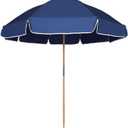 AMMSUN 7.5ft High Wind Beach Umbrella with Air Vent & Ash Wood Pole
Heavy-duty commercial-grade design with UPF 50+ protection, carry bag included. Navy Blue for beach, pool, patio