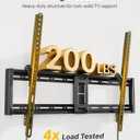 monTEK Heavy Duty Tilt TV Wall Mount for 43100" Large Flat & Curved TVs, Holds 200 lbs, Ultra Slim Low Profile Bracket with 8 Tilt, Fits 16"/18"/24"/32" Wood Studs, Max VESA 800x600, 4 Load Tested