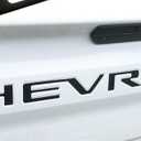 Tailgate Insert Letters Compatible with 2019 2020 2021 2022 2023 2024 Silverado, 3D Raised Adhesive Decals Letter Emblem - Matte Black