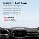 Pigenius Dash Cover for Ford F-250 F-350 F-450 F-550 2023-2026, Custom Fit Non Slip Dashboard Mat for Models with HUD with Center Speaker with 2 Glove Boxes, Polyester Dashboard Cover Black