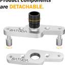 BATODA Dowel Jig Kit for Floating Shelf Bracket - 1/2 inch Drill Bit Included - Doweling Jig for Floating Shelf Hardware make Hidden Shelf Brackets for Invisible Shelves (Aluminum) (Silver)