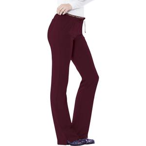 Heartsoul Drawstring Scrub Pants for Women, Stretch Performance Fabric, 20110 (Large Tall, Wine)