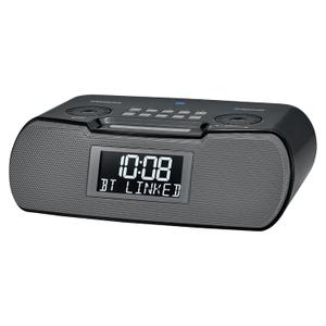 Sangean RCR-20 AM/FM Clock Radio with Bluetooth, Aux-in, USB Phone Charging, Digital Tuning, Battery Backup, Black