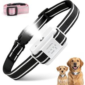Citronella Dog Bark Collar, Dog Bark Collar for Large Medium Small Dogs, Bark Collar with Adjustable Spray & Sensitivity, Rechargeable Anti-Bark Collar for Dogs with Safe, 2 Collar Straps(White)